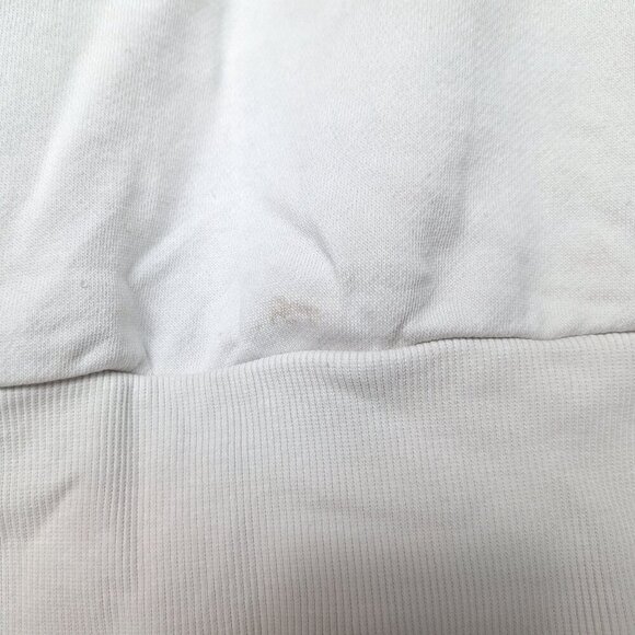 Adidas Changeover Tape Crew Sweatshirt Size Small White Black Spell Out Logo - Picture 7 of 7